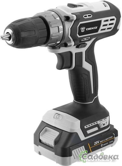 Дрель-шуруповерт Deko DKCD20 Black Edition SET 3 063-4050 (с 2-мя АКБ, кейс)