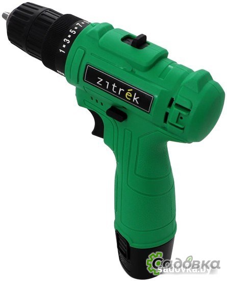 Дрель-шуруповерт Zitrek Green 12-Li-ion 063-4043 (с 2-мя АКБ, кейс, оснастка)