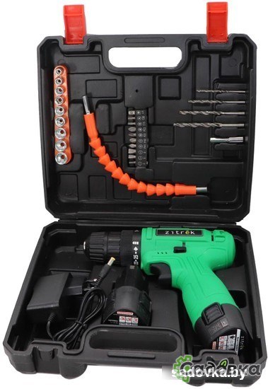 Дрель-шуруповерт Zitrek Green 12-Li-ion 063-4043 (с 2-мя АКБ, кейс, оснастка)
