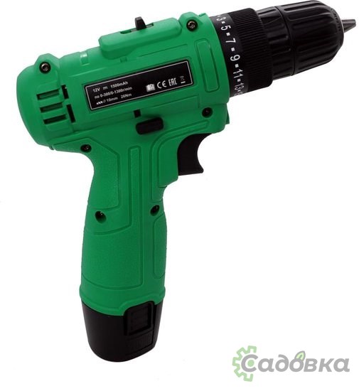 Дрель-шуруповерт Zitrek Green 12-Li-ion 063-4043 (с 2-мя АКБ, кейс, оснастка)