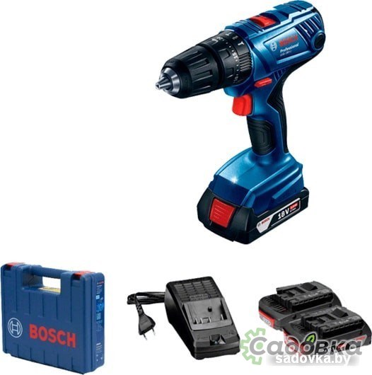 Дрель-шуруповерт Bosch GSB 180-LI Professional 06019F8307 (с 2-мя АКБ, кейс)