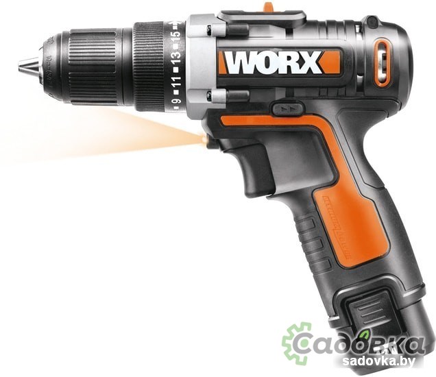 Дрель-шуруповерт Worx WX128.3 (с 2-мя АКБ, кейс)