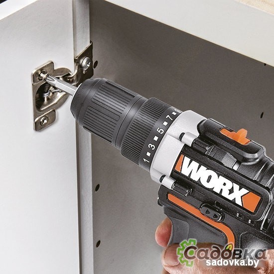 Дрель-шуруповерт Worx WX128.3 (с 2-мя АКБ, кейс)