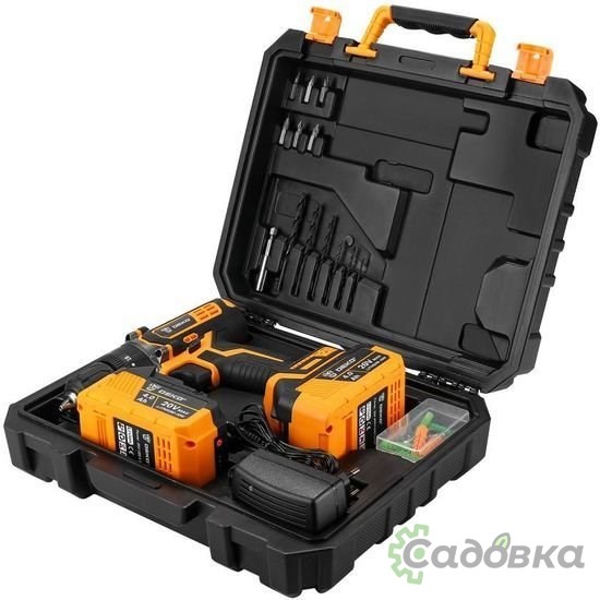 Ударная дрель-шуруповерт Deko DKCD20 Impact 063-4420 (с 2-мя АКБ, кейс)