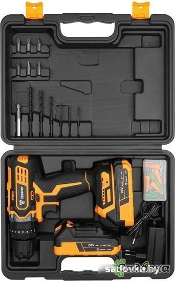 Ударная дрель-шуруповерт Deko DKCD20 Impact Set 063-4415 (с 2-мя АКБ 2 Ач, кейс)