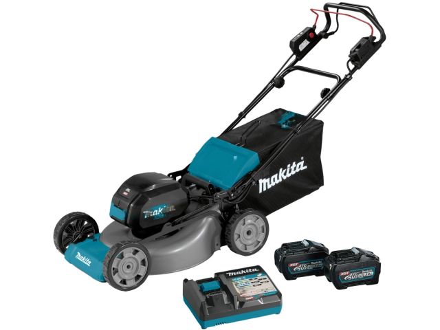 Газонокосилка аккумуляторная MAKITA XGT LM002GT201 (40.0 В, 2 акк., 5.0 А/ч, Li-Ion, шир. 530 мм, выс. 20-100 мм, пластм. корпус, травосборник 70) (LM002GT201)