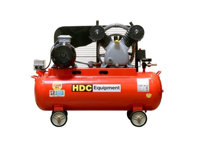 Компрессор HDC HD-A103 ременной (600 л/мин, 10 атм, ременной, масляный, ресив. 100 л, 380 В, 3.30 кВт) (HDC Equipment) (HD-A103)