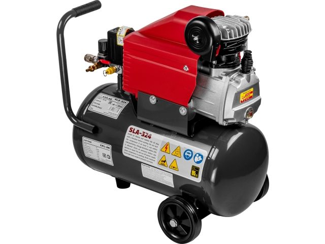 Компрессор ASILAK SLA-324 коаксиальный (235 л/мин, 8 атм, коаксиальный, масляный, ресив. 25 л, 230 В, 1,5 кВт) (AS2840-0)