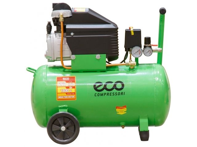 Компрессор ECO AE-501-4 коаксиальный (260 л/мин, 8 атм, коаксиальный, масляный, ресив. 50 л, 220 В, 1.80 кВт) (AE-501-4)