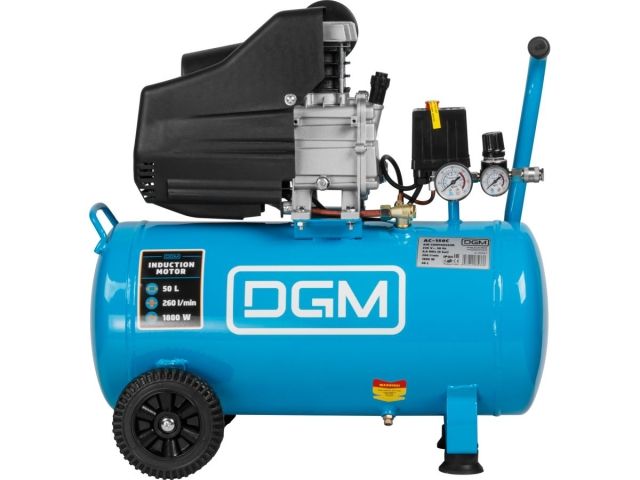 Компрессор DGM AC-150C коаксиальный (260 л/мин, 8 атм, коаксиальный, масляный, ресив. 50 л, 230 В, 1.8 кВт) (DG2720-1)
