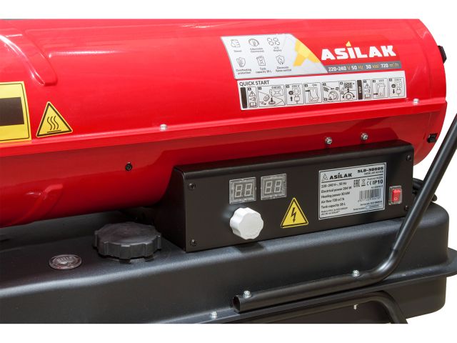 Нагреватель воздуха диз. ASILAK SLD-30000 прямой (30 кВт, 720 куб.м/час, термостат) (AS6312-2)