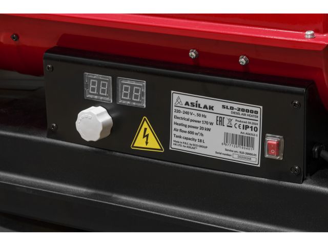Нагреватель воздуха диз. ASILAK SLD-20000 прямой (AS6312-1)