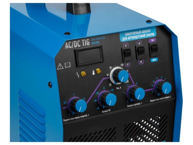 Инверторный аппарат аргонодуговой сварки SOLARIS TIG-220 AC/DC (AC/DC TIG; HF; MMA; 200 A; 150 В-240 В) (TIG-220ACDC)