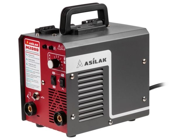 Полуавтомат сварочный ASILAK M2000 (230В; 20-180 А; 80В; FLUX/MMA/TIG LIFT; байонетный разъем; без подкл. газа) (AS1569-5)