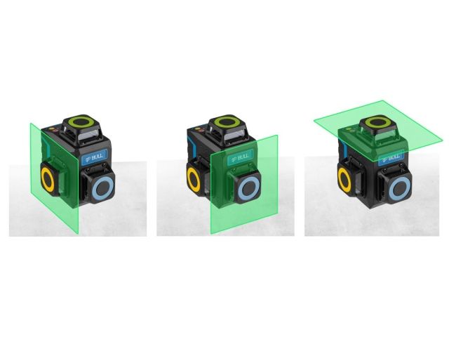 Нивелир лазерный BULL LL 3303 со штативом в кор. 3х360°, до 60 м, +/- 0.3 мм/м, зеленый (резьба 1/4