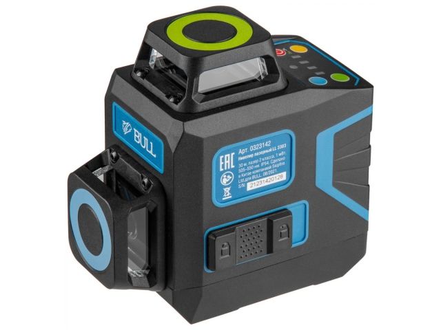 Нивелир лазерный BULL LL 3303 со штативом в кор. 3х360°, до 60 м, +/- 0.3 мм/м, зеленый (резьба 1/4