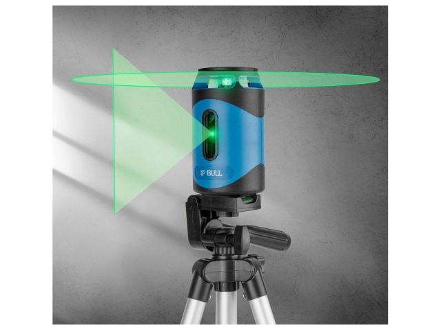 Нивелир лазерный BULL LL 2302 со штативом в кор. 360°х130°, до 30 м, +/- 0.3 мм/м, зеленый (резьба 1/4