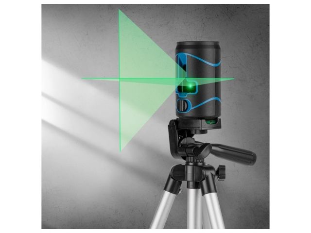 Нивелир лазерный BULL LL 2201 со штативом в кор. 2х120°, до 30 м, +/- 0.3 мм/м, зеленый (резьба 1/4