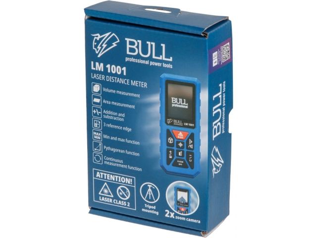 Дальномер лазерный BULL LM 1001 в кор. 2Х зум камера, 0,08 - 100 м, +- 1,5 мм (1323466)