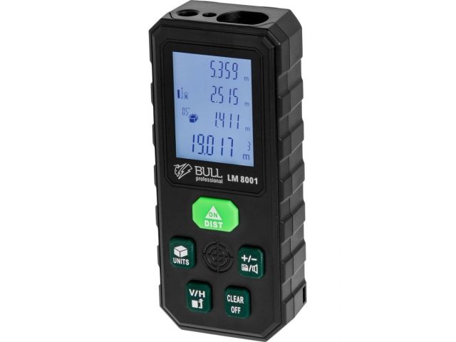 Дальномер лазерный BULL LM 8001 в кор. Проекция креста (зеленый), 0,08 - 80 м, +- 2 мм (1323465)
