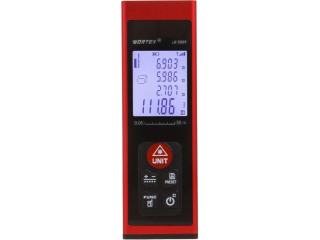 Дальномер лазерный WORTEX LR 7001 в кор., 0,03 - 70, + 2 мм (1329390)