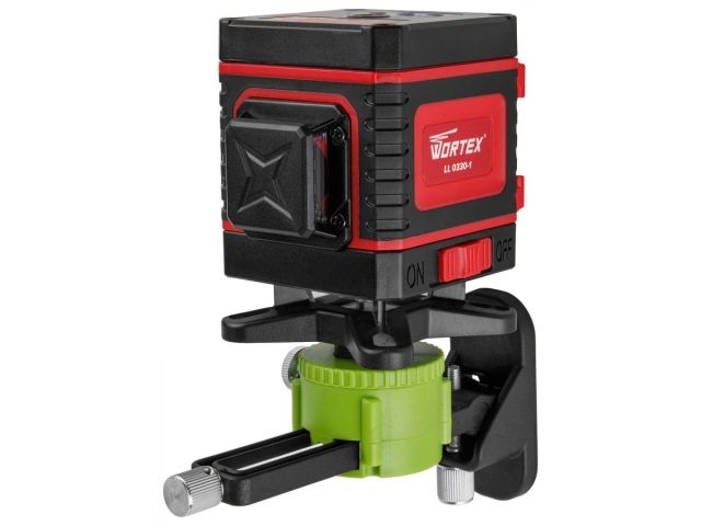 Нивелир лазерный WORTEX LL 0330-1 в чем. + аксессуары 3х360°, до 25 м, +/- 0.3 мм/м, зеленый (резьба 1/4