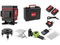 Нивелир лазерный WORTEX LL 0330-1 в чем. + аксессуары 3х360°, до 25 м, +/- 0.3 мм/м, зеленый (резьба 1/4