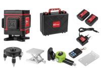 Нивелир лазерный WORTEX LL 0330-1 в чем. + аксессуары 3х360°, до 25 м, +/- 0.3 мм/м, зеленый (резьба 1/4