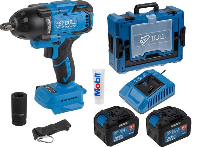 Аккум. ударный гайковерт BULL SC 1807 Xcase, XLTpro, БЕСЩЕТ., 18 В, 750 Н*м, 1/2 Аккум. ударный гайковерт BULL SC 1807 Xcase, XLTpro, БЕСЩЕТ., 18 В, 750 Н*м, 1/2