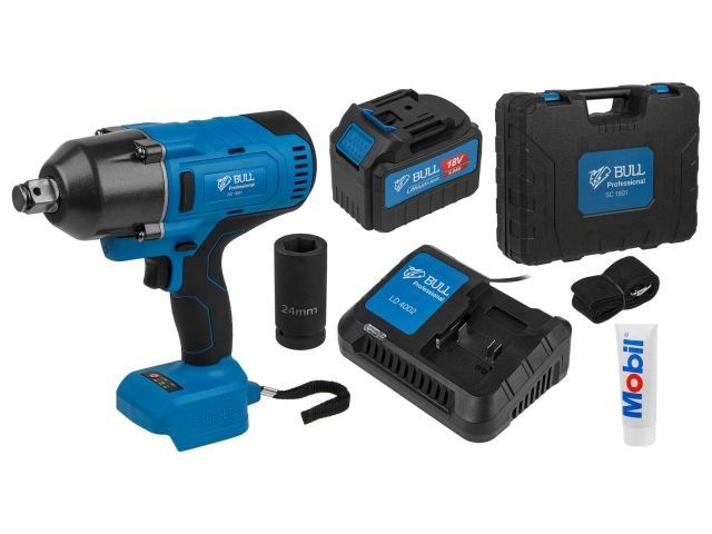 Аккум. ударный гайковерт BULL SC 1801 в чем. XLTpro БЕСЩЕТ., 18 В, 1000 Н*м, 3/4 Аккум. ударный гайковерт BULL SC 1801 в чем. XLTpro БЕСЩЕТ., 18 В, 1000 Н*м, 3/4