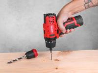 Аккум. дрель-шуруповерт WORTEX BD 1215 LiSET в чем. + 2 насадки, 12 В, 30 Н*м, 2х1.5 А*ч, БЗП 10 мм (Быстросъемный патрон, шурупы до 6 мм) (1326469)