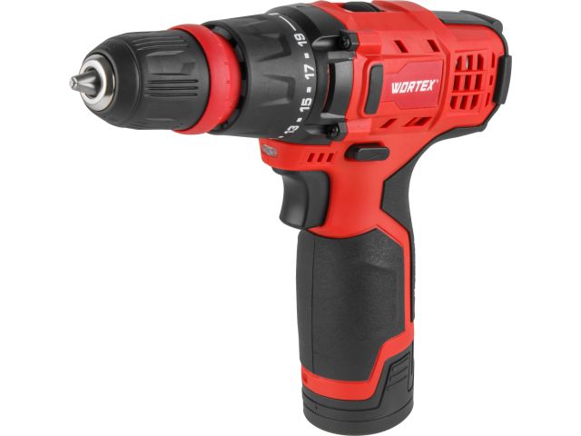 Аккум. дрель-шуруповерт WORTEX BD 1215 LiSET в чем. 12 В, 30 Н*м, 2х1.5 А*ч, БЗП 10 мм (Быстросъемный патрон, шурупы до 6 мм) (1326470)