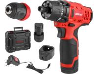 Аккум. дрель-шуруповерт WORTEX BD 1215 LiSET в чем. 12 В, 30 Н*м, 2х1.5 А*ч, БЗП 10 мм (Быстросъемный патрон, шурупы до 6 мм) (1326470)
