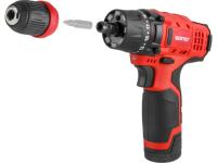 Аккум. дрель-шуруповерт WORTEX BD 1215 LiSET в чем. 12 В, 30 Н*м, 2х1.5 А*ч, БЗП 10 мм (Быстросъемный патрон, шурупы до 6 мм) (1326470)