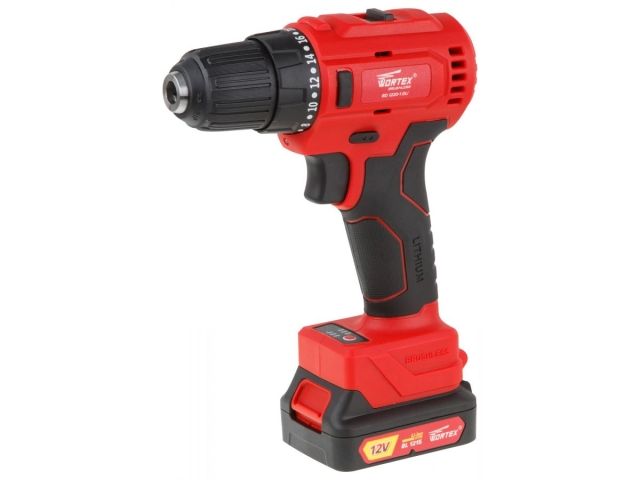 Аккум. дрель-шуруповерт WORTEX BD 1220-1 DLi в чем. БЕСЩЕТ, 12 В, 40 Н*м, 2х1.5 А*ч, БЗП 10 мм (шур. до 6 мм, НЕ подходит к линейке ALL1) (BD12201DLi1029)