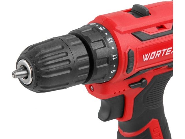 Аккум. дрель-шуруповерт WORTEX BD 1220 Li в чем. 12 В, 30 Н*м, 2х1.5 А*ч, БЗП 10 мм (шурупы до 6 мм) (1329356)