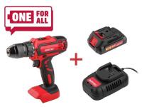 Аккум. дрель-шуруповерт WORTEX BD 1825-1 DLi в кор. ALL1 XLT (18.0 В, 1 акк., 2.0 А/ч Li-Ion, 2 скор., 30 Нм, шурупы до 8 мм) (1BBD001A29)