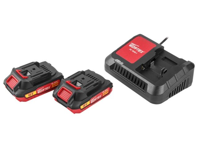 Аккум. дрель-шуруповерт WORTEX BD 1820-1 Li в чем. ALL1 XLT 18 В, 30 Н*м, 2х2 А*ч, БЗП(мет.) 13 мм (шурупы до 8 мм) (0329209)