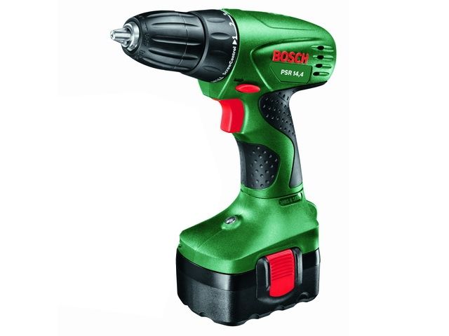 Аккум. дрель-шуруповерт BOSCH PSR 14,4 в чем. (14.4 В, 1 акк., 1.3 А/ч Ni-Cd, 1 скор., 28 Нм, шурупы до 8 мм) (0603955420)