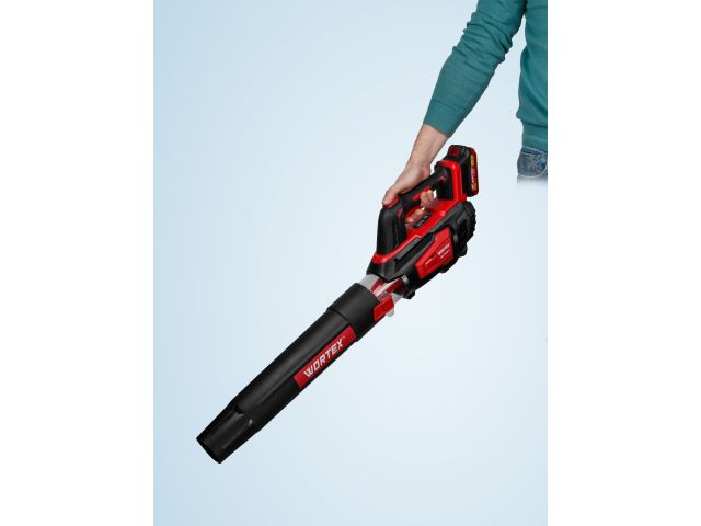 Аккум. воздуходувка WORTEX BB 2018 D ALL1 XLT SET 18 В, 2 Ач акб, макс.объём 570 м куб/ч (1333739)