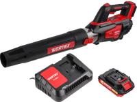 Аккум. воздуходувка WORTEX BB 2018 D ALL1 XLT SET 18 В, 2 Ач акб, макс.объём 570 м куб/ч (1333739)