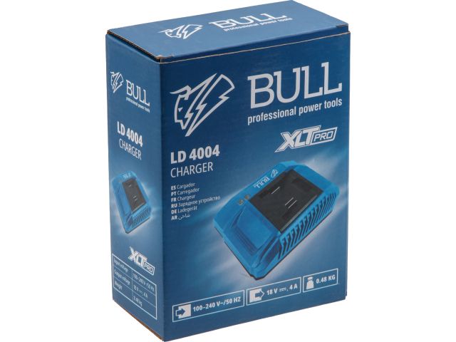 Зарядное устройство BULL LD 4004 1 слот, 4 А XLTpro (18.0 В, 4.0 А, быстрая зарядка) (1329599)