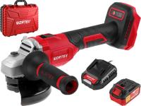 Аккум. углошлифмашина WORTEX LX CAG 1812-1 E в чем. ALL1 XLT SET БЕСЩЕТ., 18 В, 125 мм, 8000 об/м (рег. об.) (0329192)