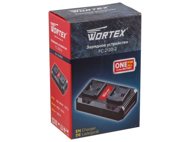 Зарядное устройство WORTEX FC 2120-2 ALL1 XLT 2 слота, 4 А + 4 А (быстрая зарядка) (0329183)