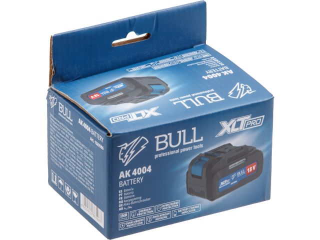 Аккумулятор BULL AK 4004 18.0 В, 4.0 А/ч, Li-Ion XLTpro (18 В, 4 А*ч, Li-ion) (1329596)