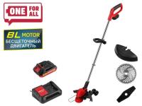 Триммер аккум. WORTEX TB 3018-1 AT с акб и зу  ALL1 XLT SET (БЕСЩЁТ.ДВИГ., 18В, 1 акк., 2 Ач, шир.скаш.300 мм (леска), 230 мм (нож)) (1333547)