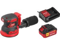 Аккум. эксцентриковая шлифмашина WORTEX COS 1218 E в кор. ALL1 XLT c акб и з/у в кор. БЕСЩЁТ., 18В, (Регул. об., Амплитуда колебаний: 3,6 мм) (1334403)