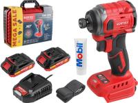 Аккум. ударный гайковерт/винтоверт WORTEX CWR 0218 в чем. XLT 2x2 А*ч, БЕСЩЕТ., 18 В, 220 Н*м (внутр. шестигр. 1/4