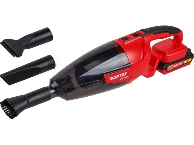 Аккум. пылесос WORTEX CVC 1860 в кор. SET ALL1 XLT 18 В, автомобильный, 1х2А*ч (18 В, автомобильный, С АКБ 2 А*ч и ЗУ 2 А, 600 мл, 8 кПа, 11.7 л/с) (1325404)