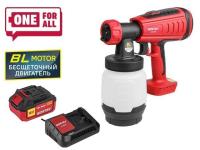 Аккум. краскораспылитель WORTEX CPS 1808 в кор. ALL1 XLT SET БЕСЩЁТ.ДВИГ., 18 В, 1 акк., 4 Ач, 10 (БЕСЩЁТ.ДВИГ., 18 В, 1 акк., 4 Ач, ЗУ, 1000 мл/мин,  (1333406)